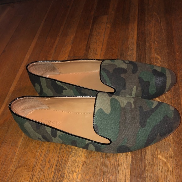 J. CREW Addie Camo Smoking Loafers - Picture 4 of 4